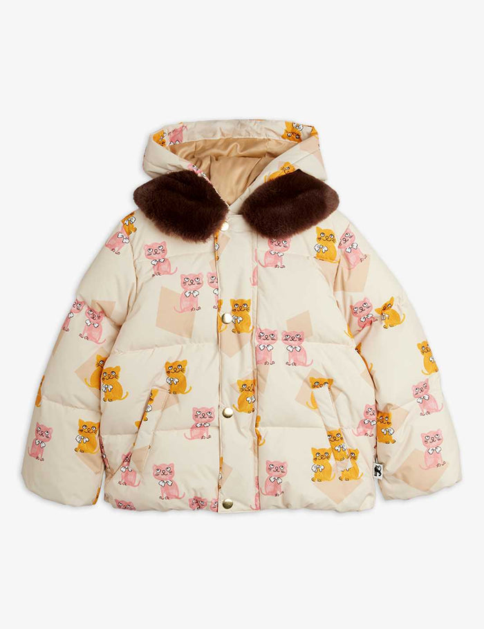 Kittens aop faux fur collar puffer - Chapter 2 - Lille Kvist