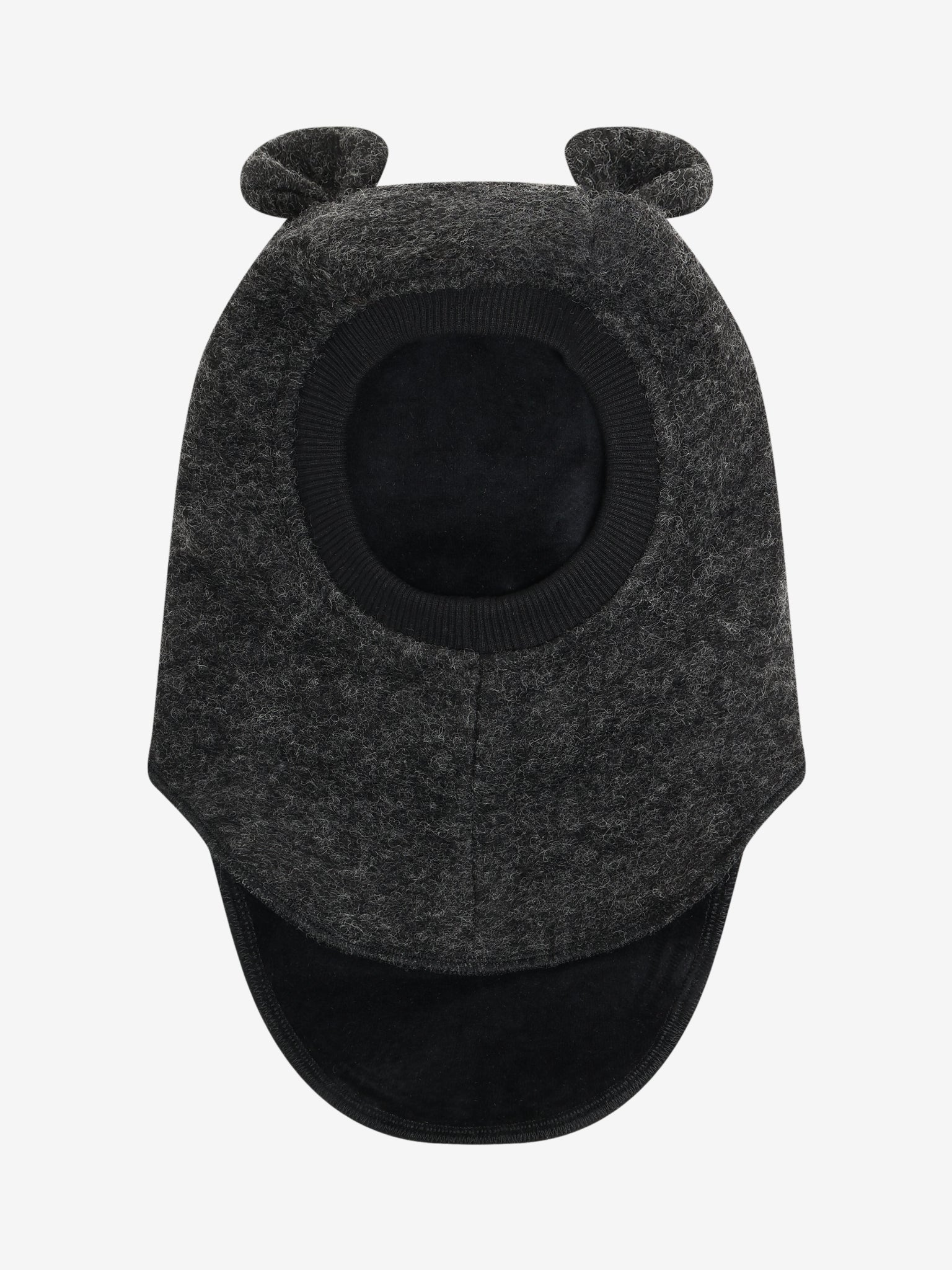 Elefanthue med ører i uld – Dark Grey Melange