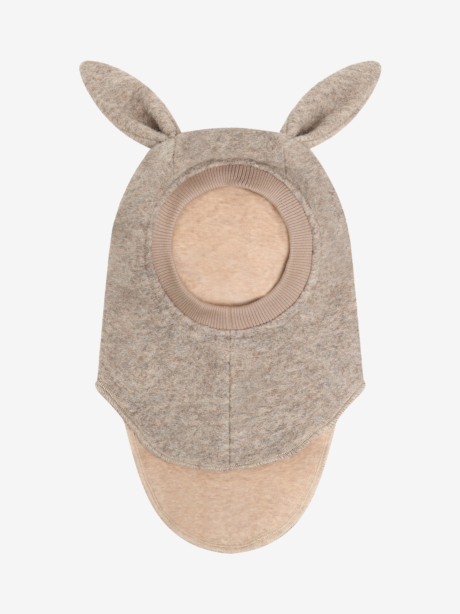 Elefanthue med ører i uld – Camel Melange