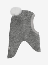 Elefanthue med pomponer i uld og alpaka – Medium Grey Melange