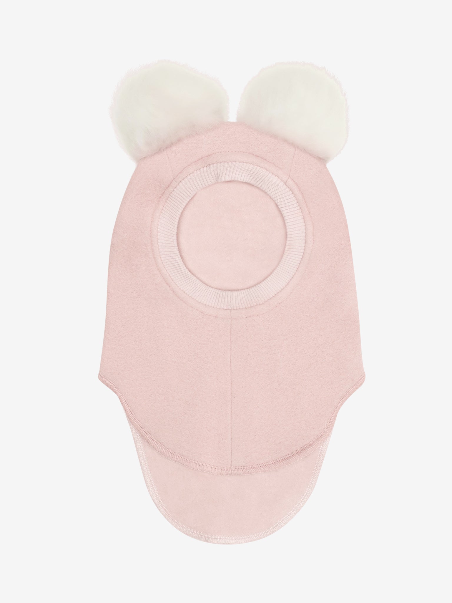 Elefanthue med pomponer i uld og alpaka – Rose Smoke