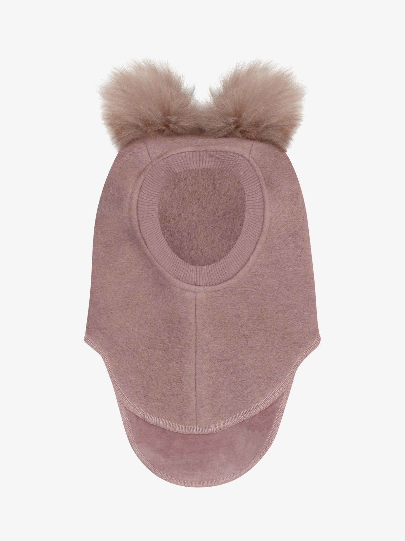 Elefanthue med pomponer i uld og alpaka – Deauville Mauve