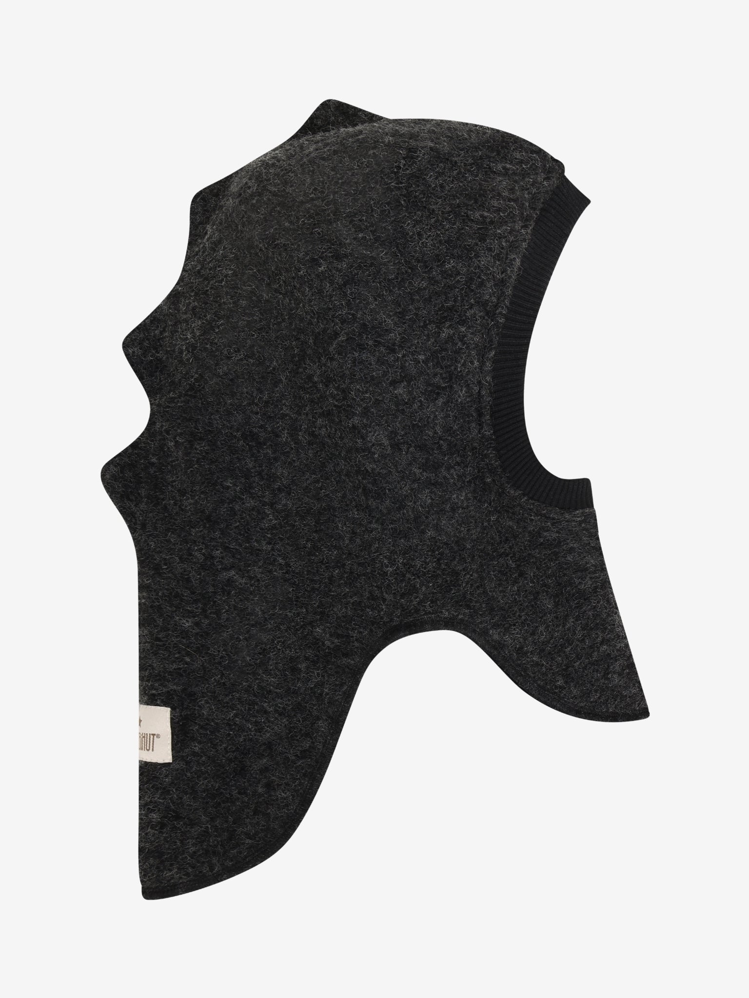 Elefanthue med trekanter i uld – Dark Grey Melange
