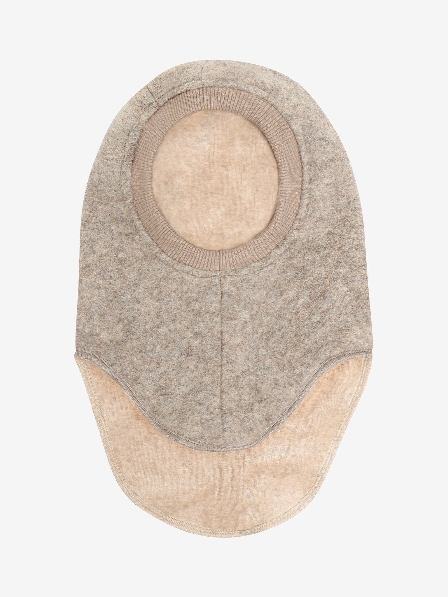 Elefanthue med trekanter i uld – Camel Melange