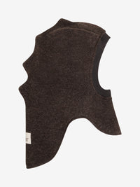 Elefanthue med trekanter i uld – Dark Brown Melange