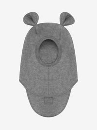 Elefanthue med ører i uldfleece – Medium Grey Melange