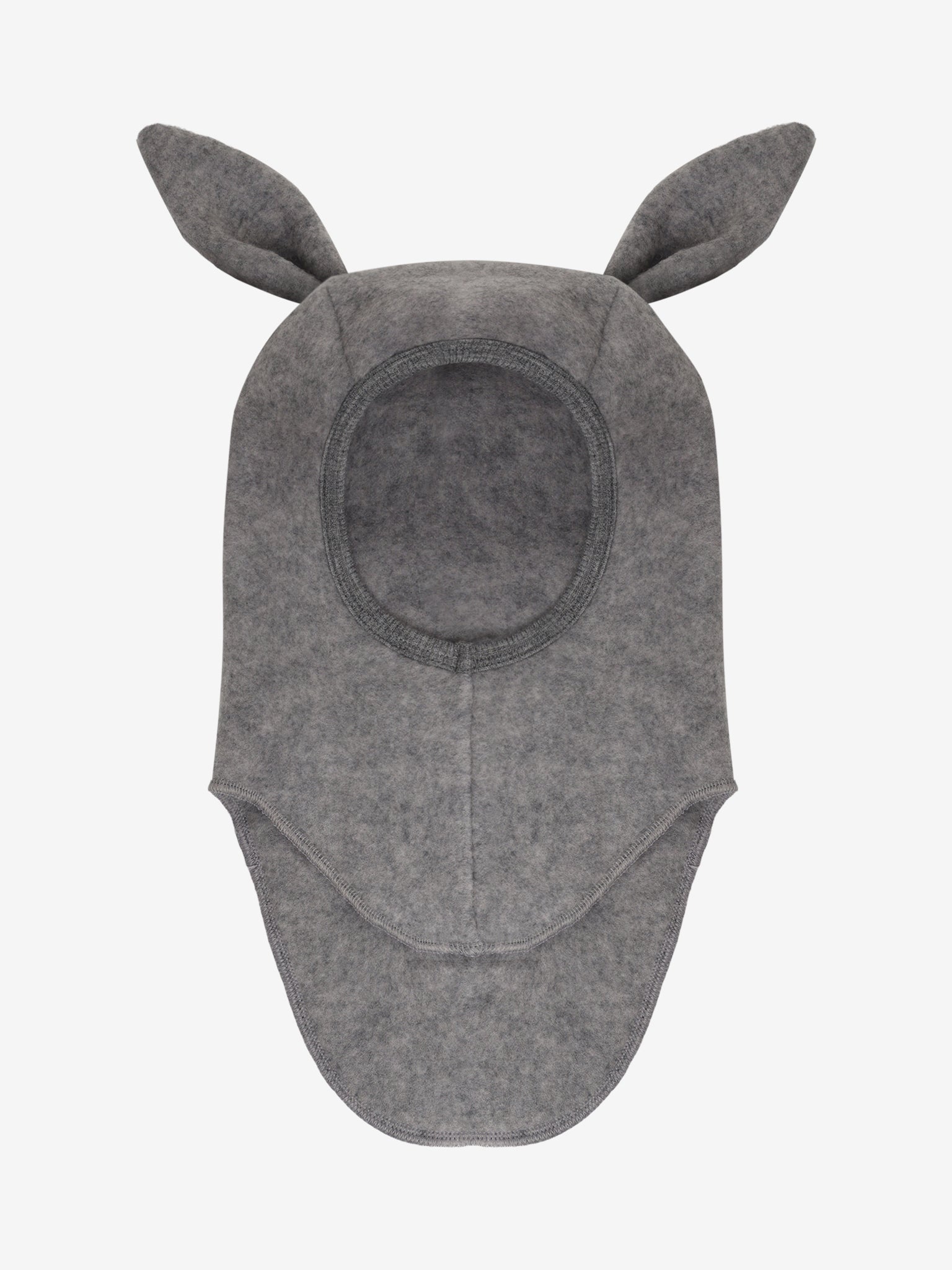 Elefanthue med ører i uldfleece – Medium Grey Melange