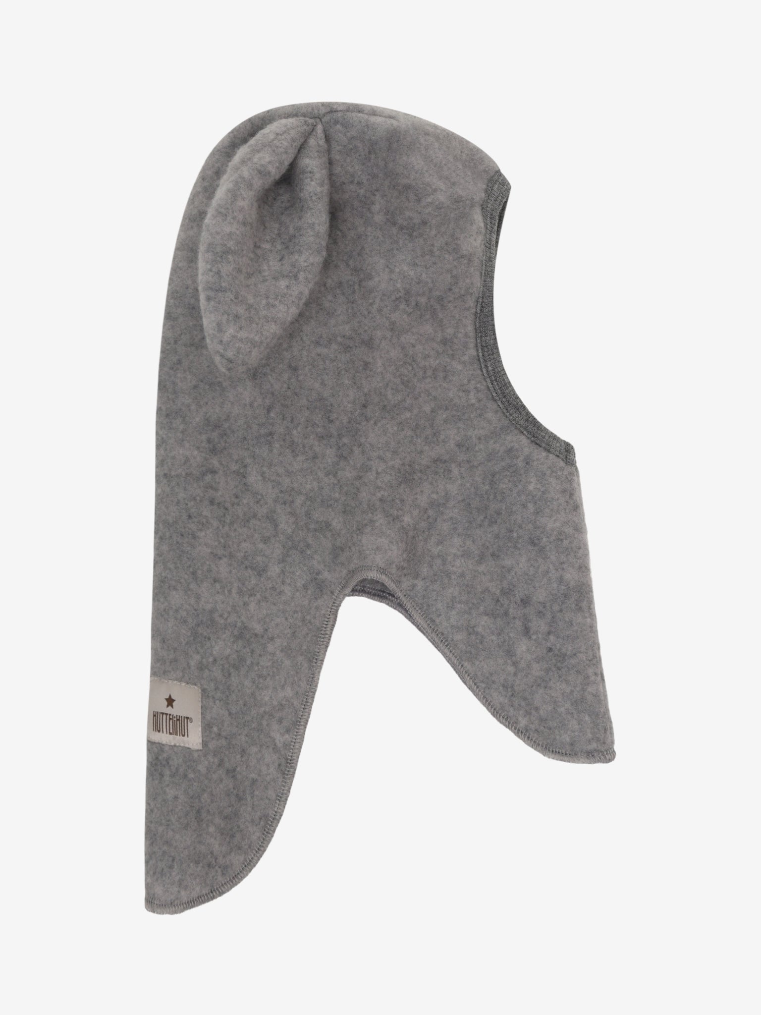 Elefanthue med ører i uldfleece – Medium Grey Melange