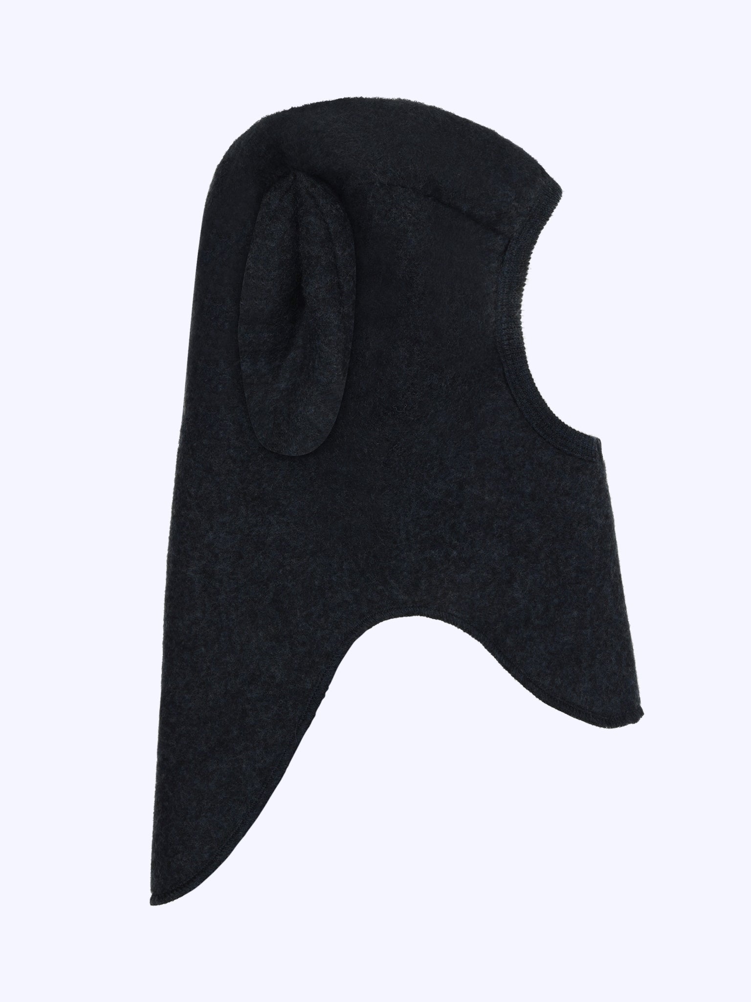 Elefanthue med ører i uldfleece – Navy Melange