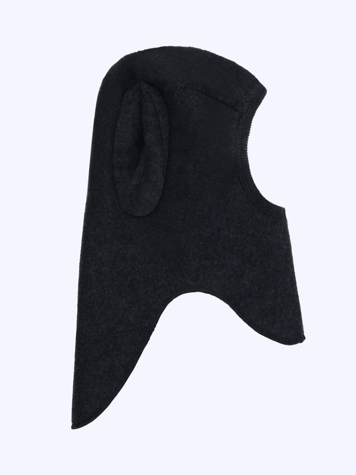Elefanthue med ører i uldfleece – Navy Melange