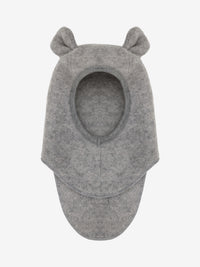 Elefanthue med ører i uldrib – Medium Grey Melange