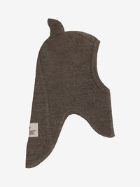 Elefanthue med ører i uldrib – Brown Melange