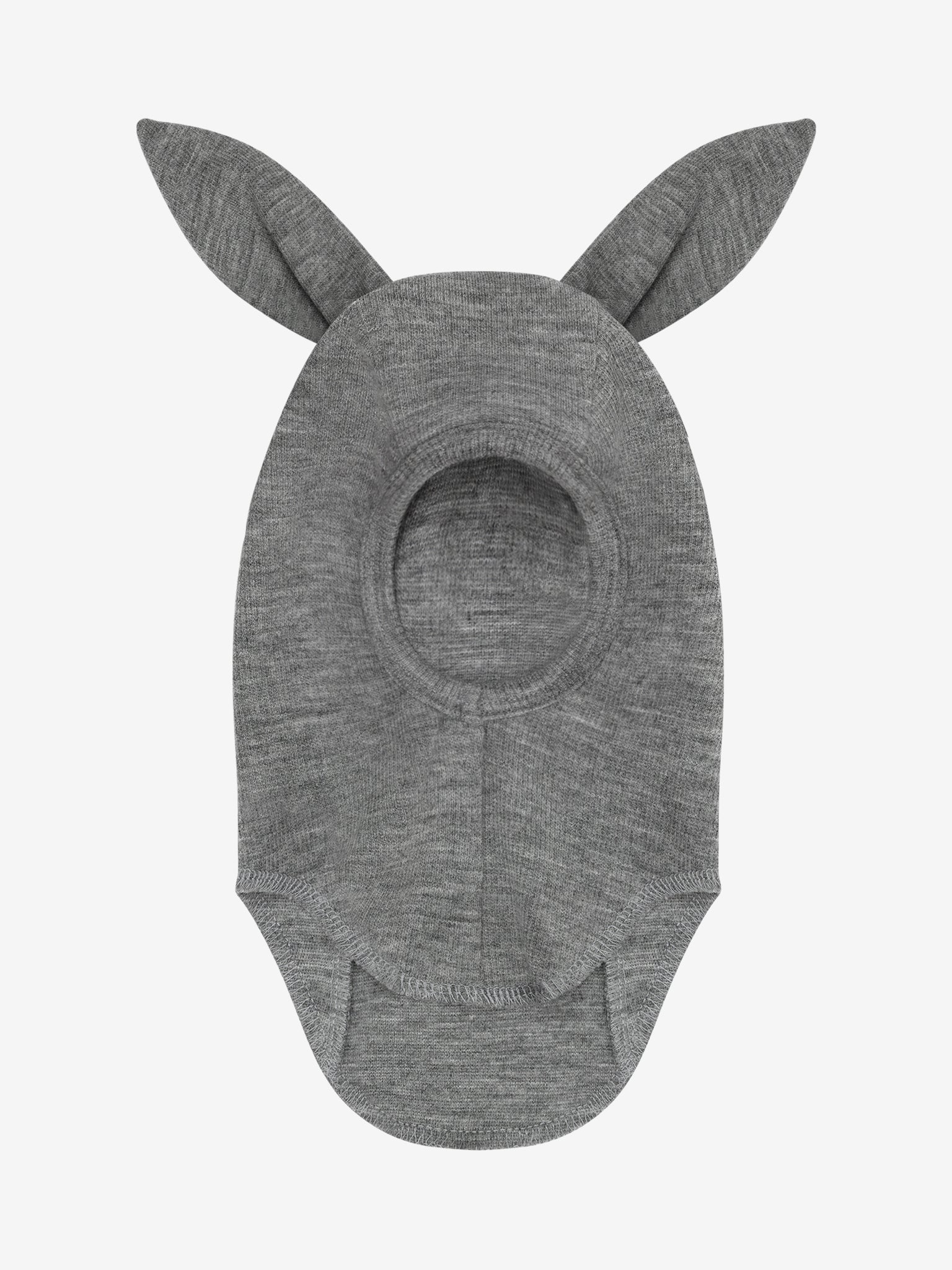 Elefanthue med ører i uldrib – Medium Grey Melange
