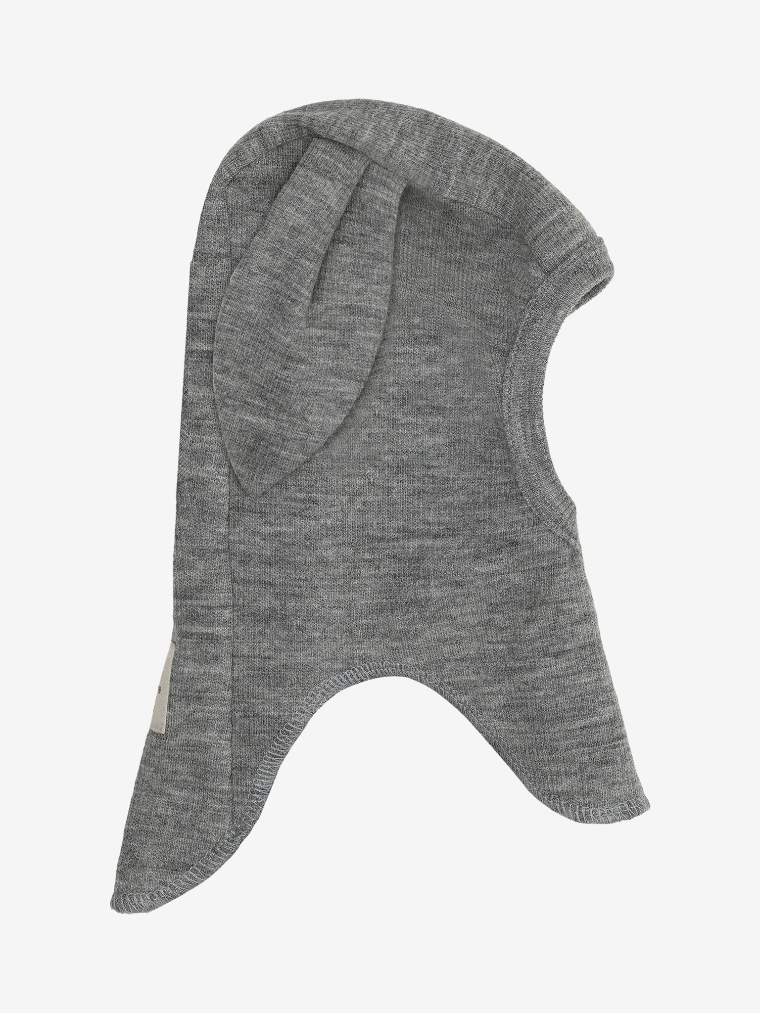 Elefanthue med ører i uldrib – Medium Grey Melange