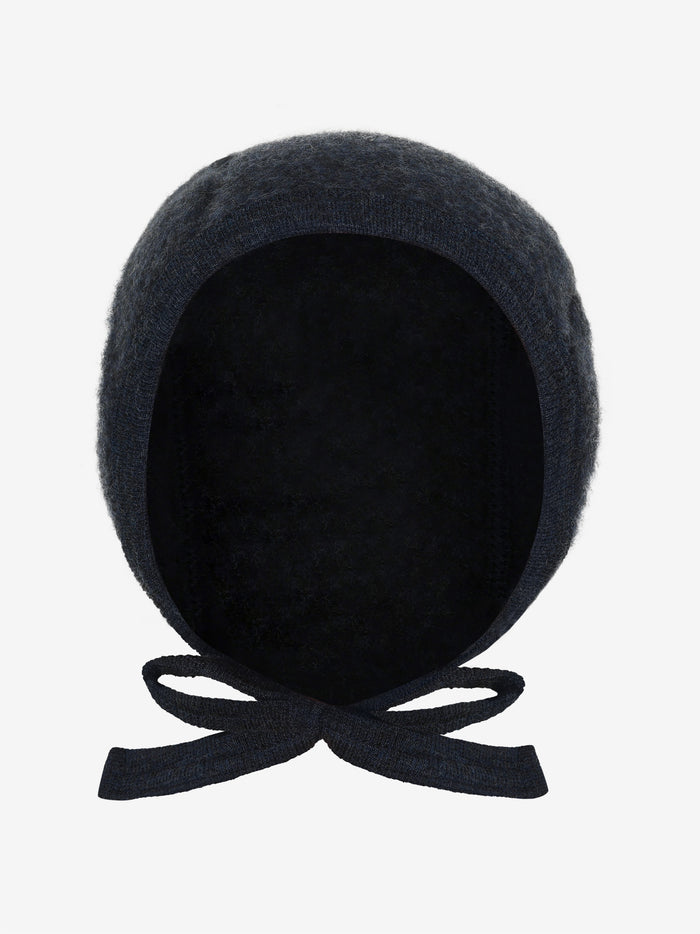 Bonnet i uldfleece – Navy Melange