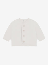 Jakke med knapper i uldfleece – Tofu