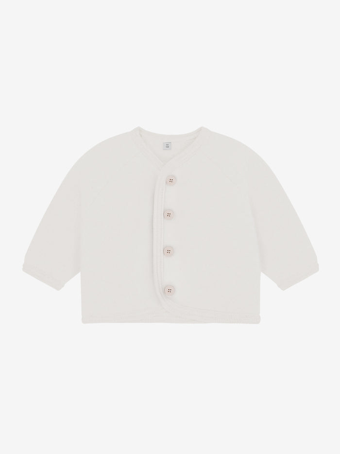 Jakke med knapper i uldfleece – Tofu