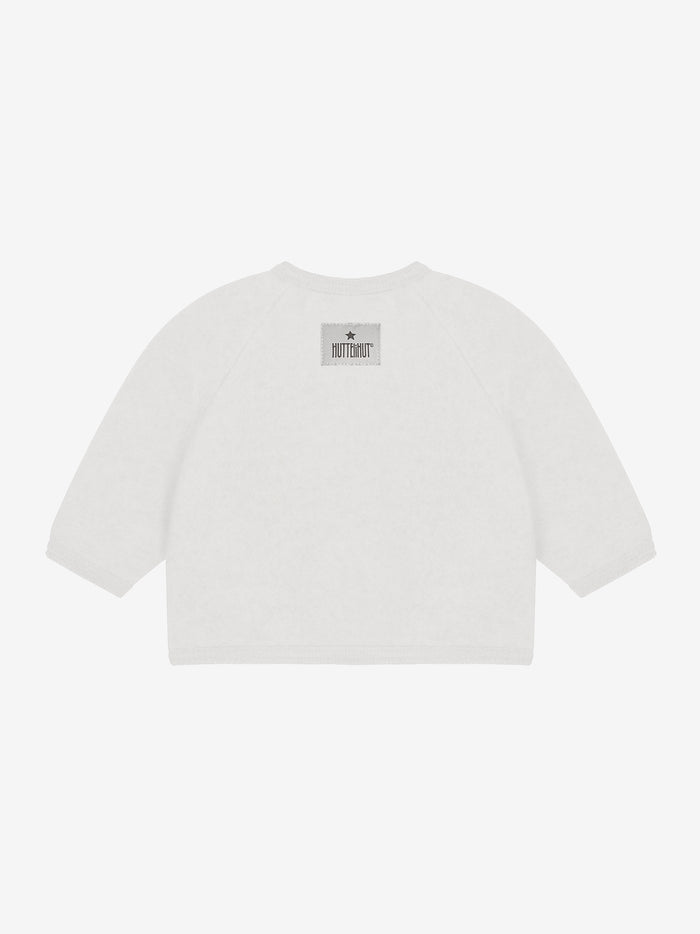 Jakke med knapper i uldfleece – Tofu