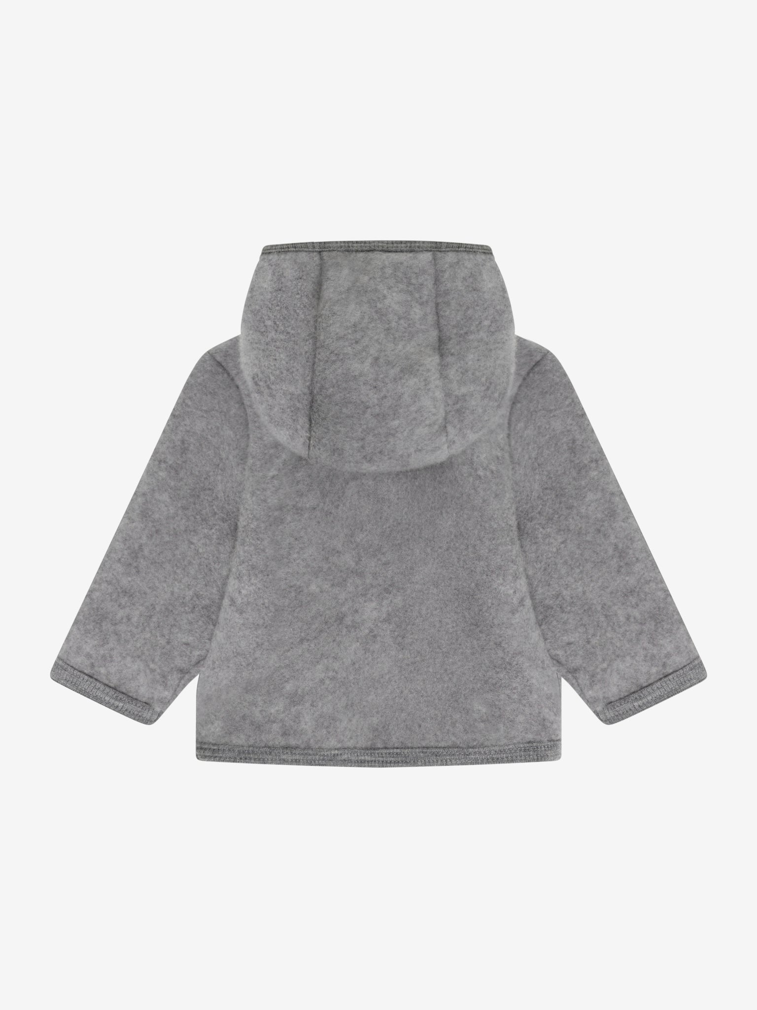 Jakke i uldfleece – Medium Grey Melange