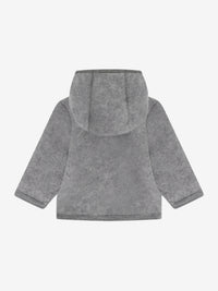 Jakke i uldfleece – Medium Grey Melange