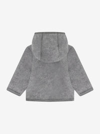 Jakke i uldfleece – Medium Grey Melange
