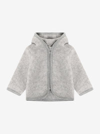 Jakke med ører i uldfleece – Medium Grey Melange