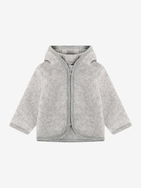 Jakke med ører i uldfleece – Medium Grey Melange