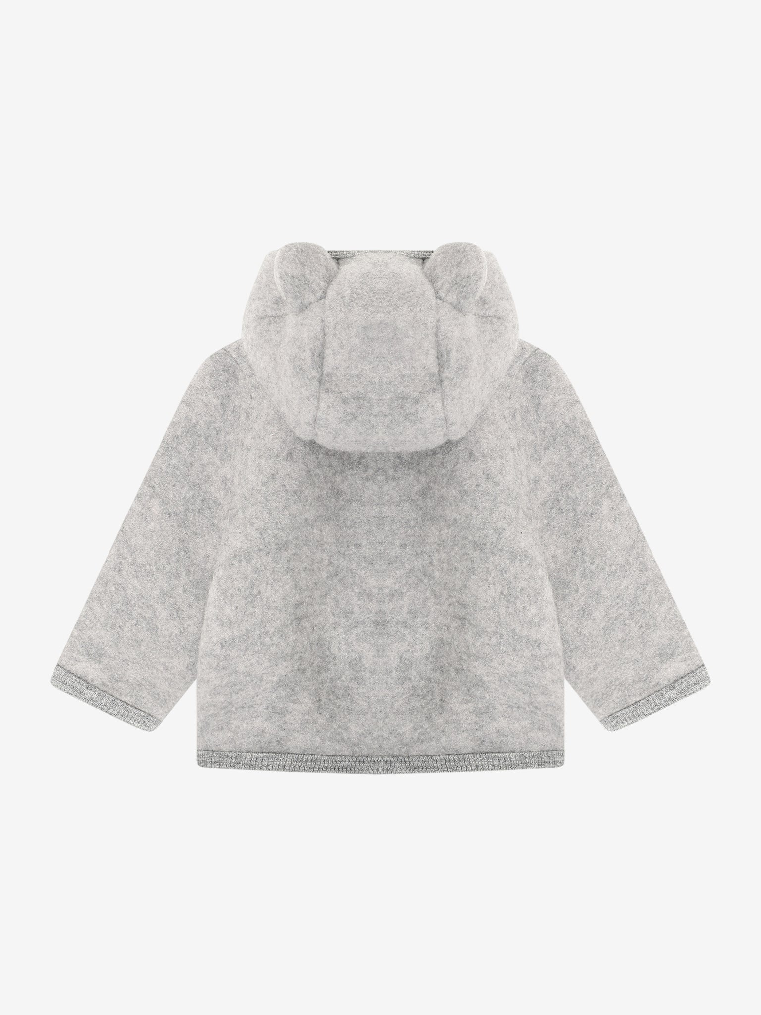 Jakke med ører i uldfleece – Medium Grey Melange
