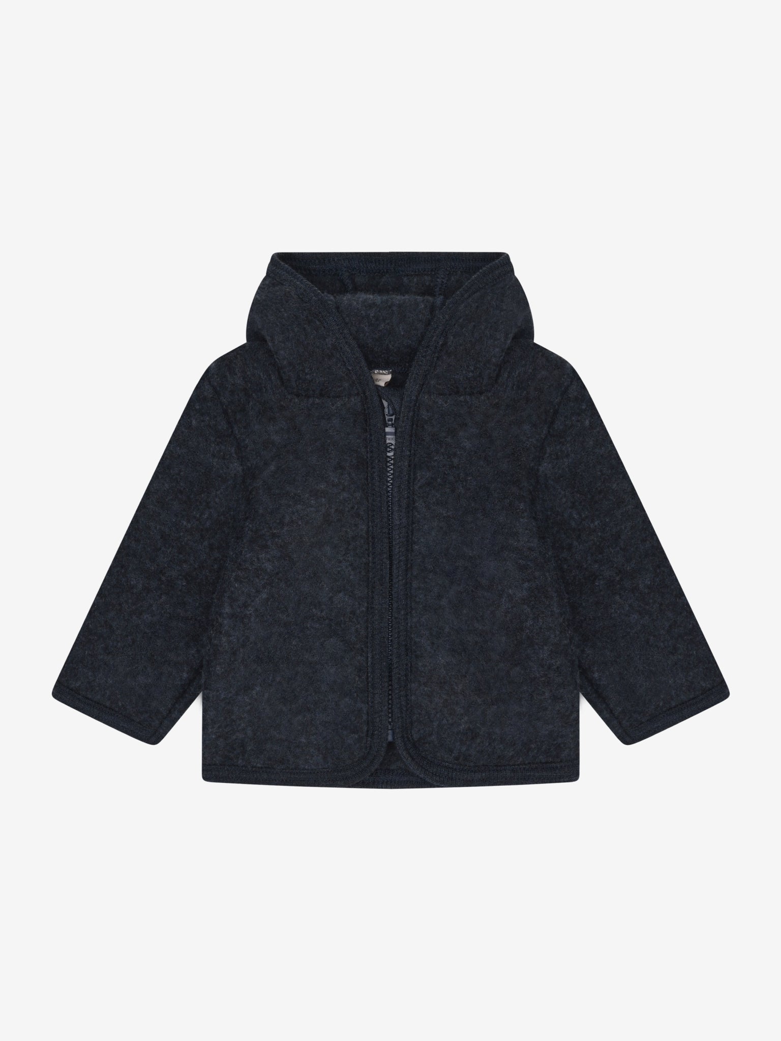 Jakke med ører i uldfleece – Navy Melange