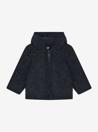 Jakke med ører i uldfleece – Navy Melange