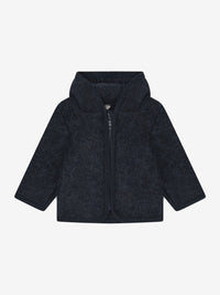 Jakke med ører i uldfleece – Navy Melange