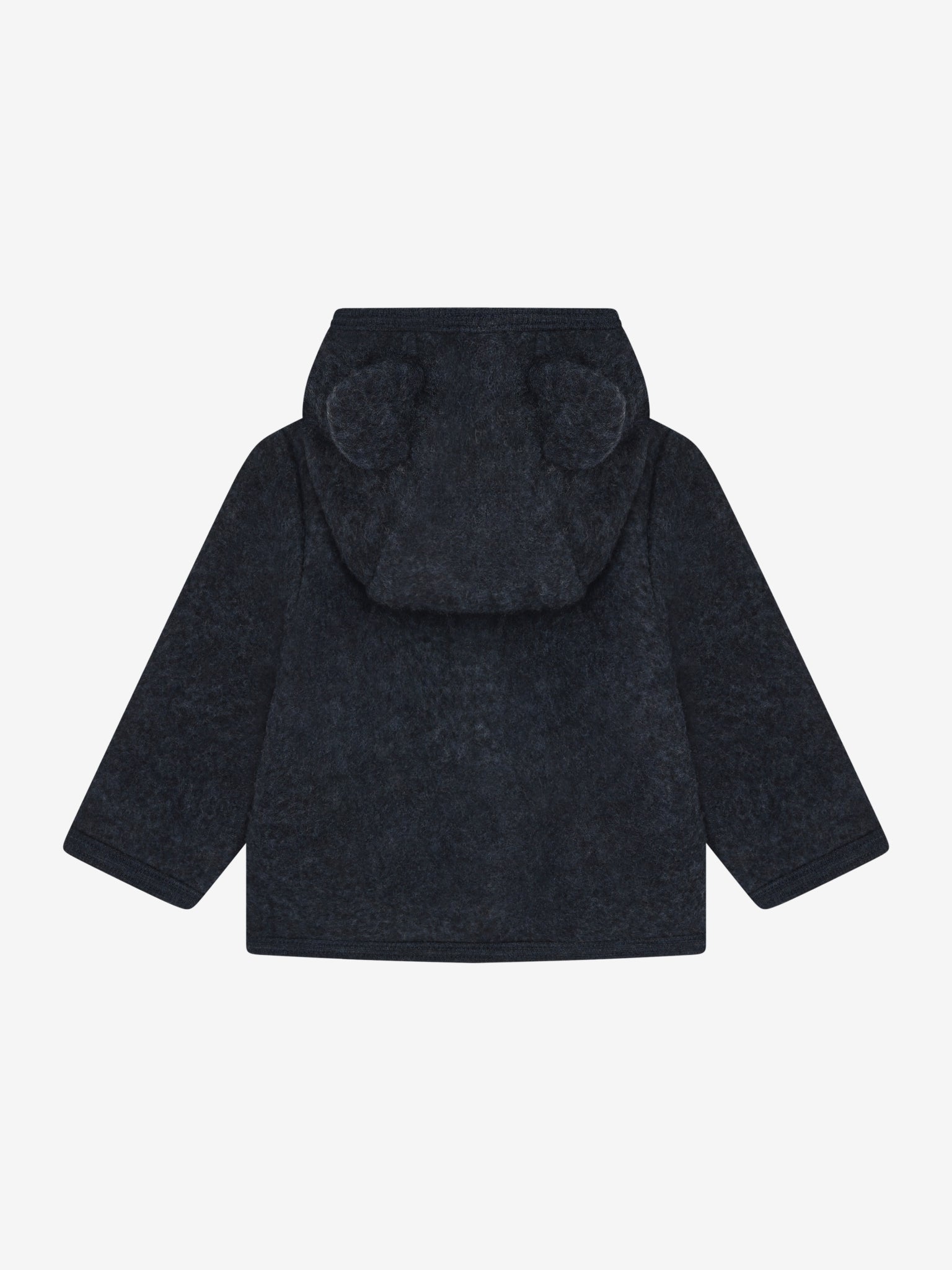 Jakke med ører i uldfleece – Navy Melange