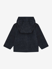 Jakke med ører i uldfleece – Navy Melange