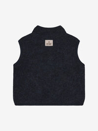 Vest i uldfleece – Navy Melange
