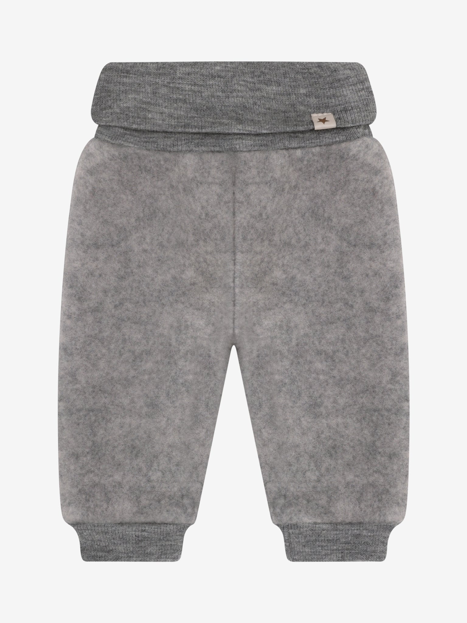 Bukser i uldfleece – Medium Grey Melange
