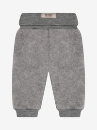 Bukser i uldfleece – Medium Grey Melange
