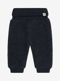 Bukser i uldfleece – Navy Melange