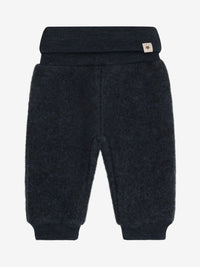 Bukser i uldfleece – Navy Melange