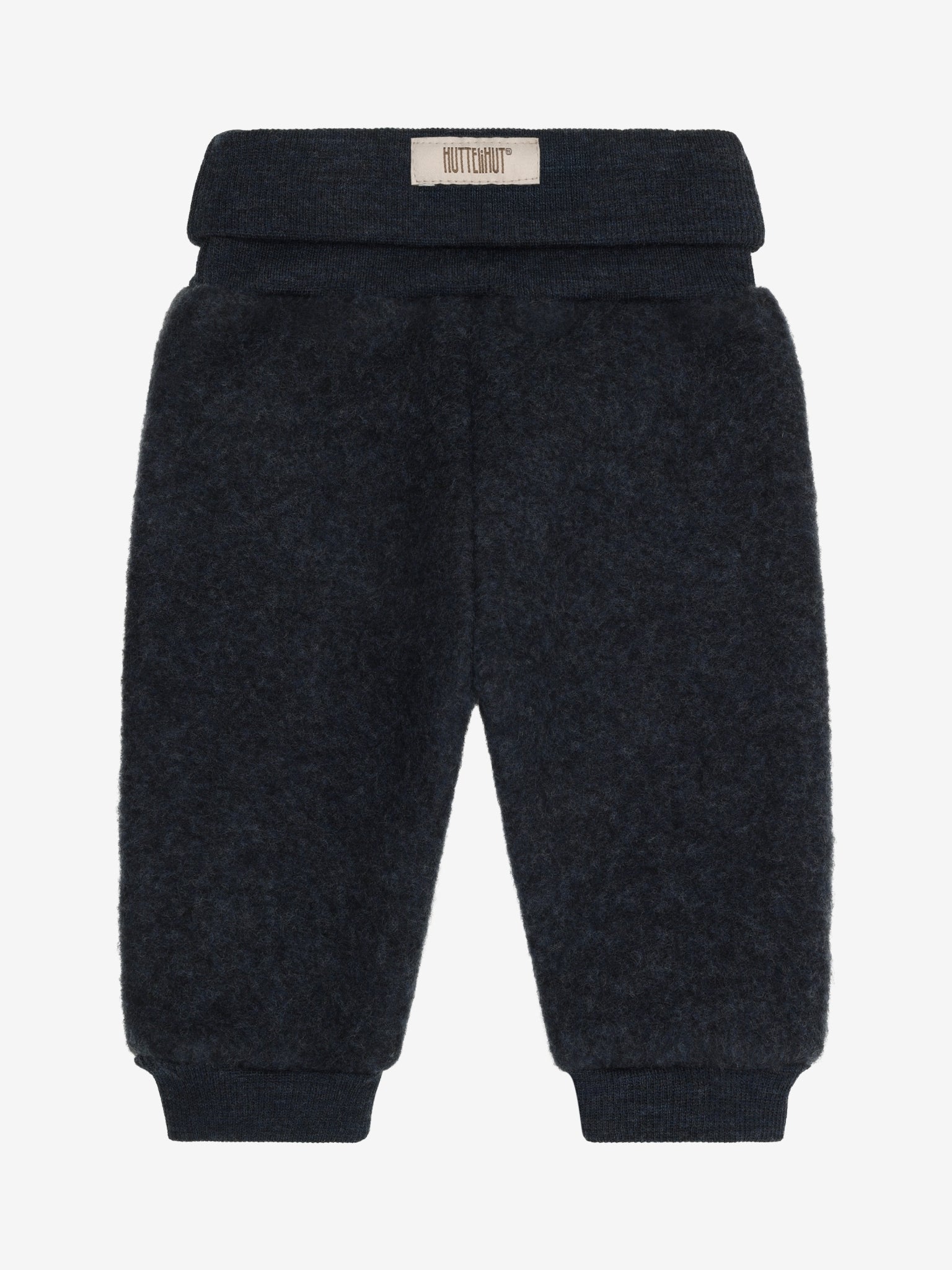 Bukser i uldfleece – Navy Melange