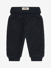 Bukser i uldfleece – Navy Melange