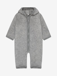 Heldragt med ører i uldfleece – Medium Grey Melange