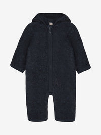 Heldragt med ører i uldfleece – Navy Melange