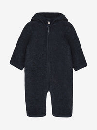 Heldragt med ører i uldfleece – Navy Melange