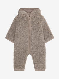 Heldragt med for i uldteddy – Camel Melange