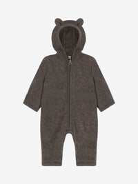 Heldragt med ører i bomuldsfleece – Brown Melange