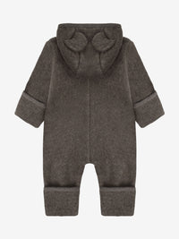 Heldragt med ører i bomuldsfleece – Brown Melange