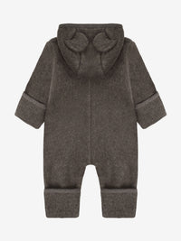 Heldragt med ører i bomuldsfleece – Brown Melange