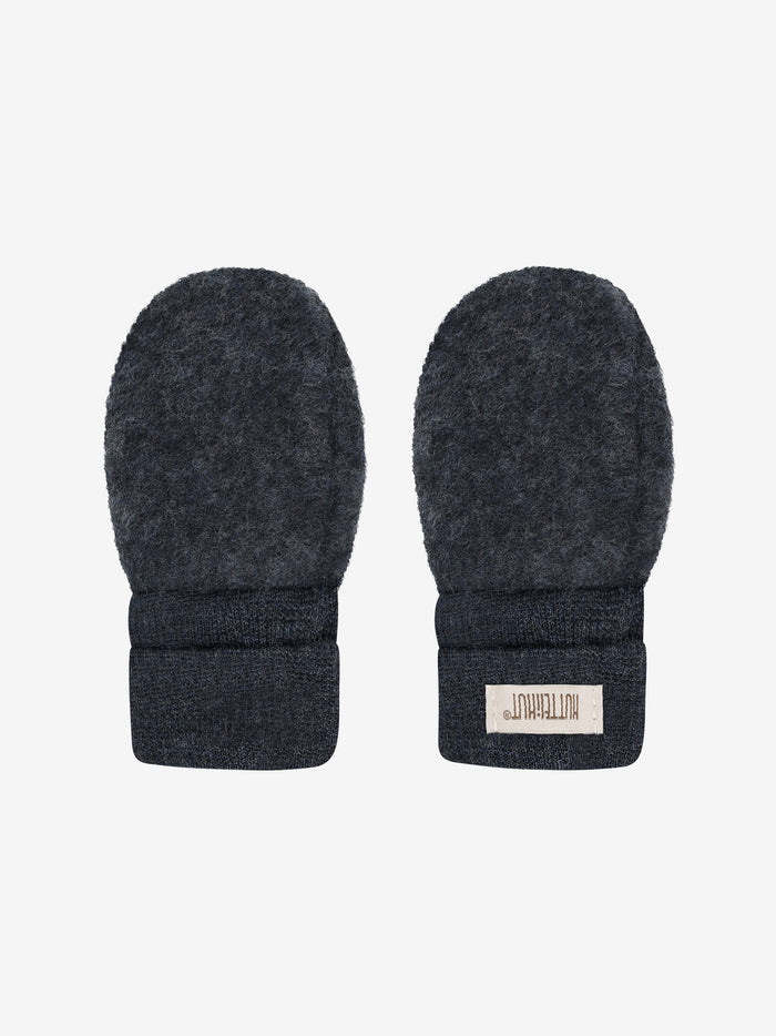 Vanter i uldfleece – Navy Melange