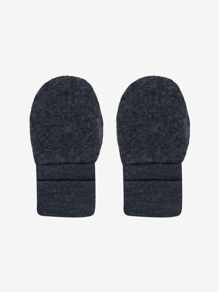 Vanter i uldfleece – Navy Melange