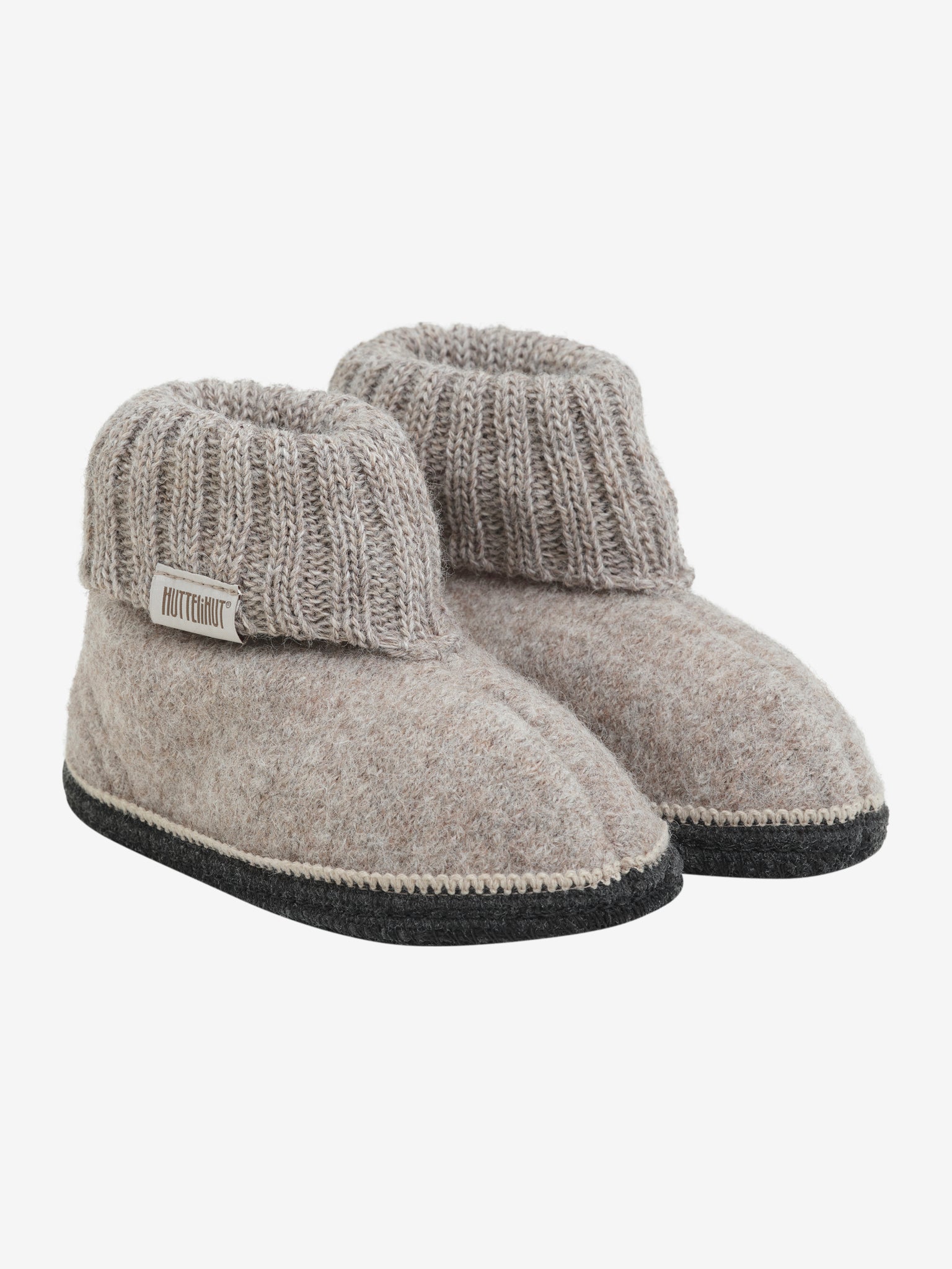 Hjemmesko i uld – Camel Melange